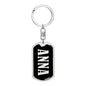 Anna v02 - Luxury Dog Tag Keychain