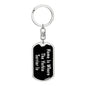Yorkie Terrier's Home v2 - Luxury Dog Tag Keychain