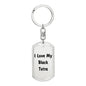 Love My Black Tetra - Luxury Dog Tag Keychain