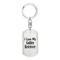 Love My Golden Retriever - Luxury Dog Tag Keychain