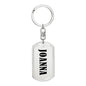 Joanna v01 - Luxury Dog Tag Keychain