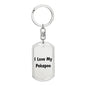 Love My Pekapoo v4 - Luxury Dog Tag Keychain