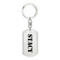 Stacy - Luxury Dog Tag Keychain