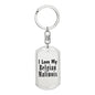Love My Belgian Malinois - Luxury Dog Tag Keychain