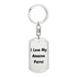 Love My Amazon Parrot - Luxury Dog Tag Keychain