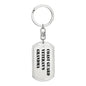 Coast Guard Veteran's Grandma - Luxury Dog Tag Keychain
