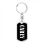 Carey v02 - Luxury Dog Tag Keychain