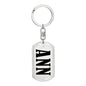 Ann v01 - Luxury Dog Tag Keychain