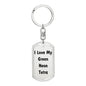 Love My Green Neon Tetra - Luxury Dog Tag Keychain