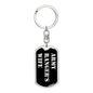 Army Ranger's Wife v2 - Luxury Dog Tag Keychain