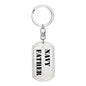 Navy Father - Luxury Dog Tag Keychain