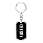 Cherry v02 - Luxury Dog Tag Keychain