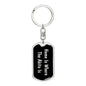 Akita's Home v2 - Luxury Dog Tag Keychain