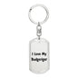 Love My Budgerigar - Luxury Dog Tag Keychain