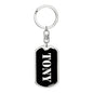 Tony v3 - Luxury Dog Tag Keychain