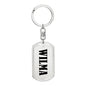 Wilma v01 - Luxury Dog Tag Keychain