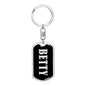 Betty v02 - Luxury Dog Tag Keychain