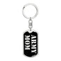 Army Mom v2 - Luxury Dog Tag Keychain