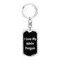 Love My Adelie Penguin v2 - Luxury Dog Tag Keychain