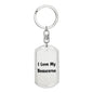 Love My Beauceron v4 - Luxury Dog Tag Keychain
