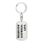 Navy Veteran's Daughter - Luxury Dog Tag Keychain