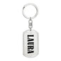 Laura v01 - Luxury Dog Tag Keychain