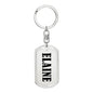 Elaine v01 - Luxury Dog Tag Keychain