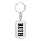 Ruth v01 - Luxury Dog Tag Keychain