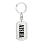 Aisha v01 - Luxury Dog Tag Keychain
