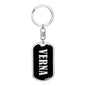 Verna v02 - Luxury Dog Tag Keychain