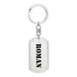 Roman - Luxury Dog Tag Keychain
