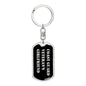 Coast Guard Veteran's Girlfriend v2 - Luxury Dog Tag Keychain