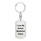 Love My German Wirehaired Pointer v4 - Luxury Dog Tag Keychain