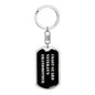 Coast Guard Veteran's Grandmother v2 - Luxury Dog Tag Keychain