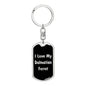 Love My Dalmatian Ferret v2 - Luxury Dog Tag Keychain
