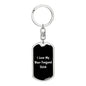Love My Blue-Tongued Skink v2 - Luxury Dog Tag Keychain