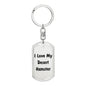 Love My Desert Hamster - Luxury Dog Tag Keychain