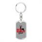 Best Buckin' Dad - Luxury Dog Tag Keychain