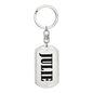 Julie v01 - Luxury Dog Tag Keychain