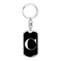 Initial C v2a - Luxury Dog Tag Keychain
