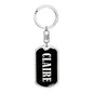 Claire v02 - Luxury Dog Tag Keychain