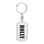 Holly v01 - Luxury Dog Tag Keychain