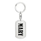 Mary v01 - Luxury Dog Tag Keychain