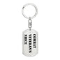 Combat Veteran's Niece - Luxury Dog Tag Keychain