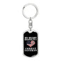 My Heart Belongs To A Combat Veteran - Luxury Dog Tag Keychain