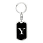 Initial Y v2a - Luxury Dog Tag Keychain