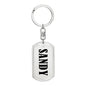 Sandy v01 - Luxury Dog Tag Keychain