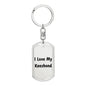 Love My Keeshond v4 - Luxury Dog Tag Keychain