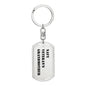Navy Veteran's Grandmother - Luxury Dog Tag Keychain