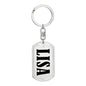 Lisa v01 - Luxury Dog Tag Keychain